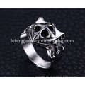 Gothic Silber Schädel Ringe, Silber Punk Ringe für Männer